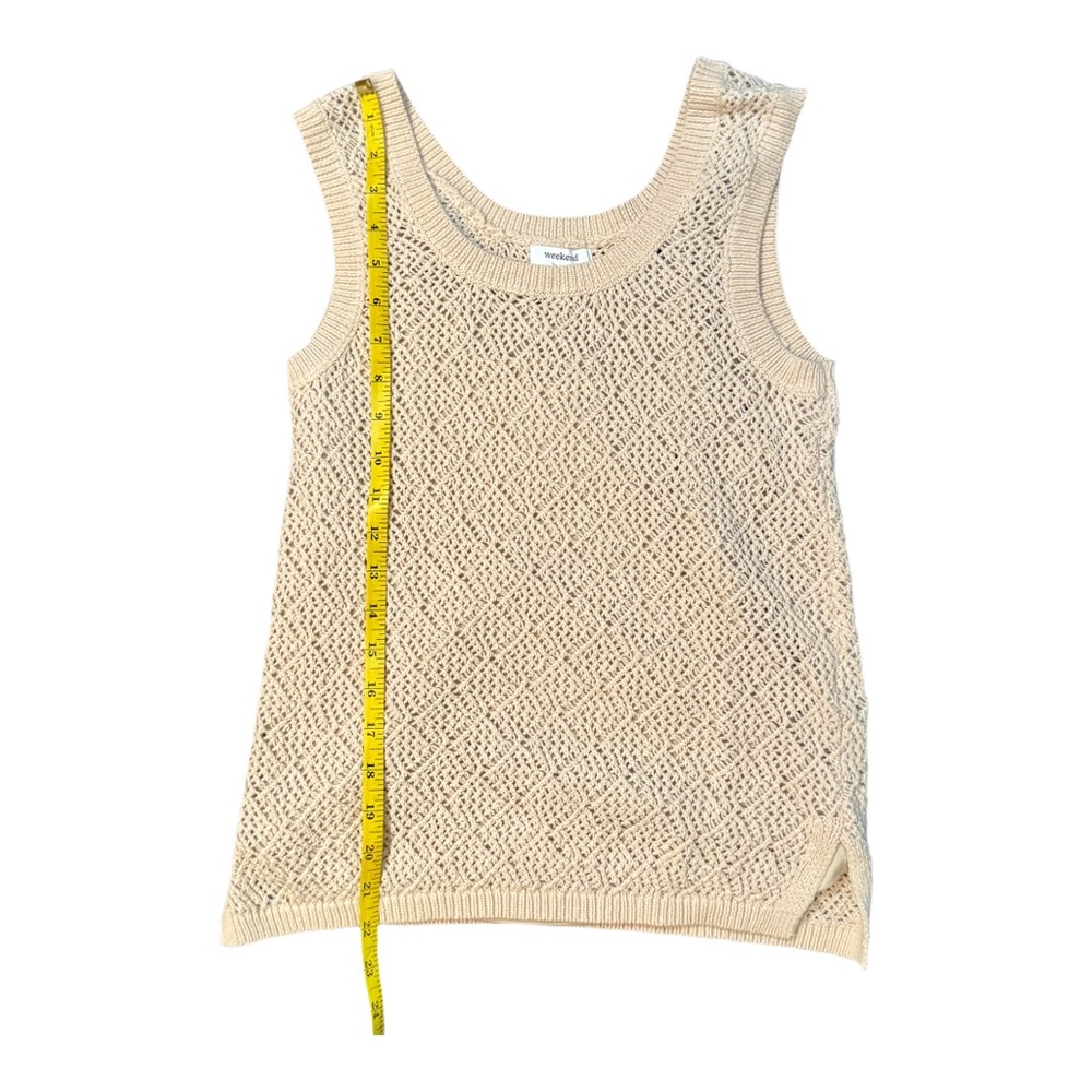 Weekend Cream Crochet Sleeveless Top - Picture 2 of 5